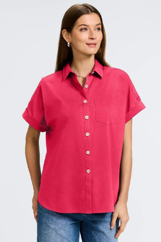 Lounge Wear Abigail Stretch No Iron Short Sleeve Shirt