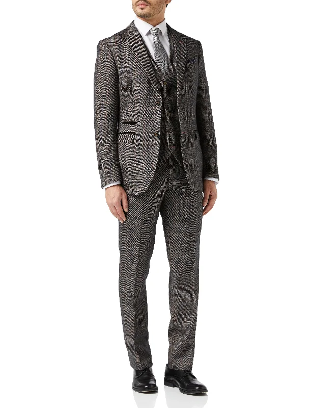 Trendy Comfort JULES - BROWN TWEED CHECK SUIT