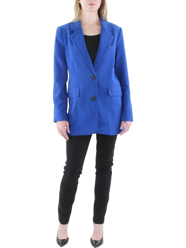 Trendy Items Womens Notch Lapel Career Two-Button Blazer