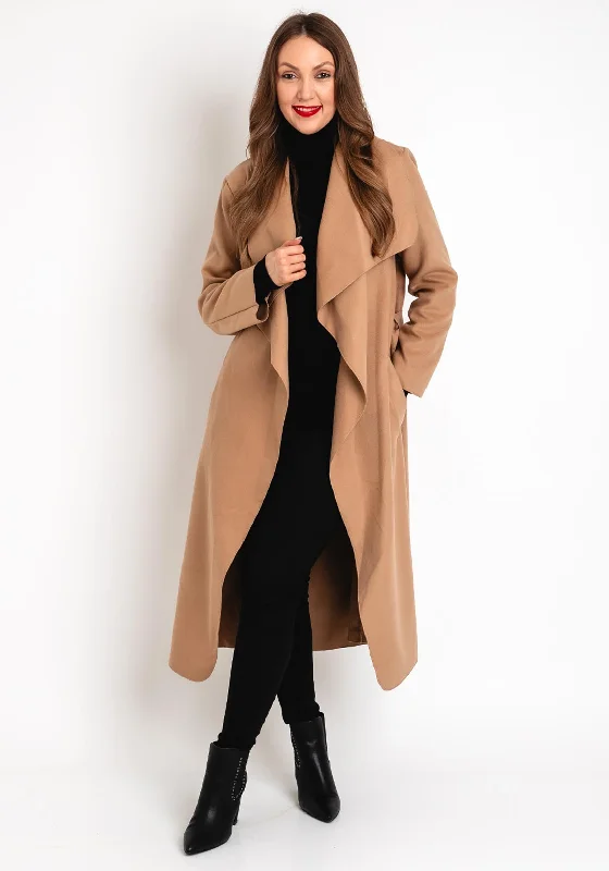 Luxury Fashion Serafina Collection One Size Wrap Coat, Taupe