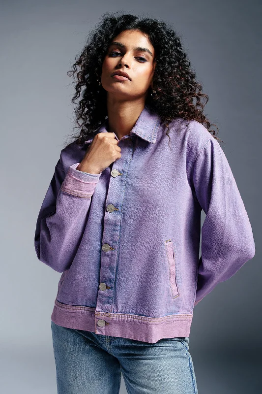 Fashion Classic Berry Pop Denim Jacket