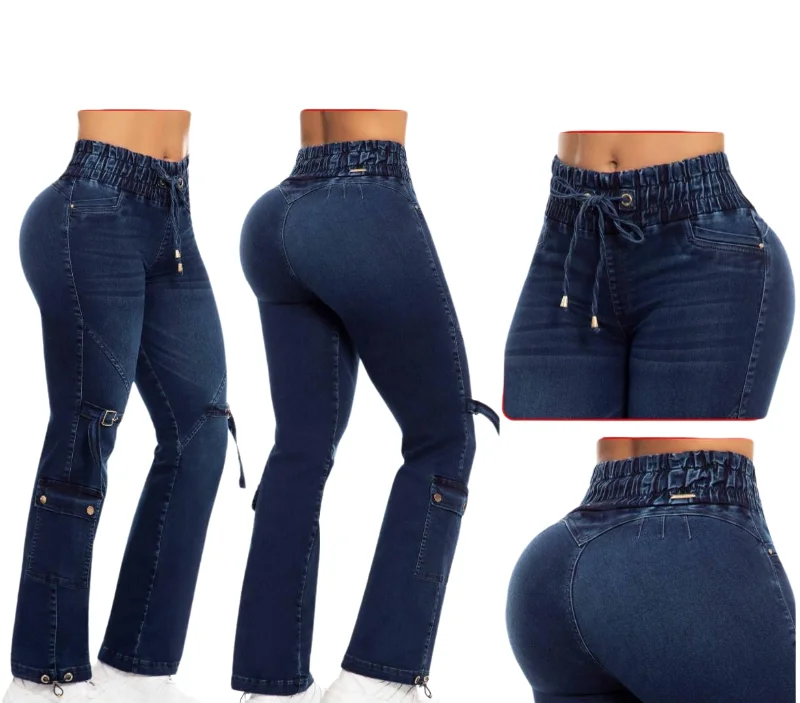 Goddess Outfit High-Waisted Dark Blue Lift-Up Jeans | Stylish Women's Denim – 905812 (C24)