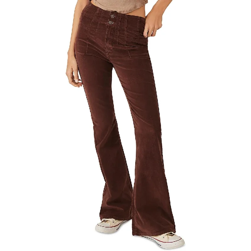 British Style We The Free Womens High Rise Corduroy Flared Jeans