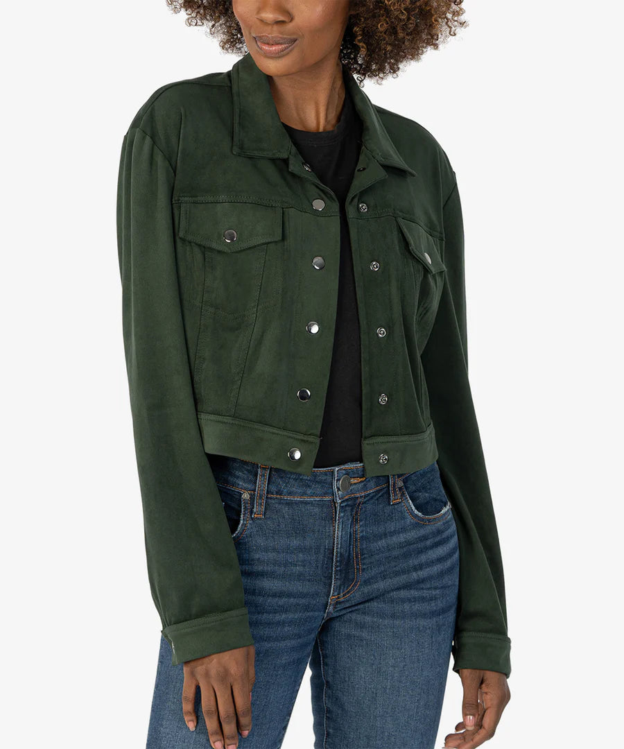 Fashion Must-have Lorelei Cropped Faux Suede Jacket