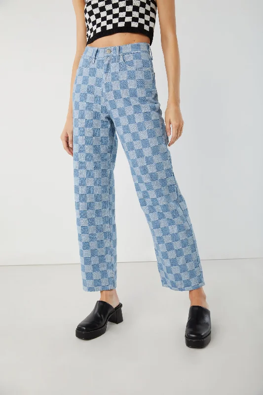 High Street Design CHECKERED JEAN