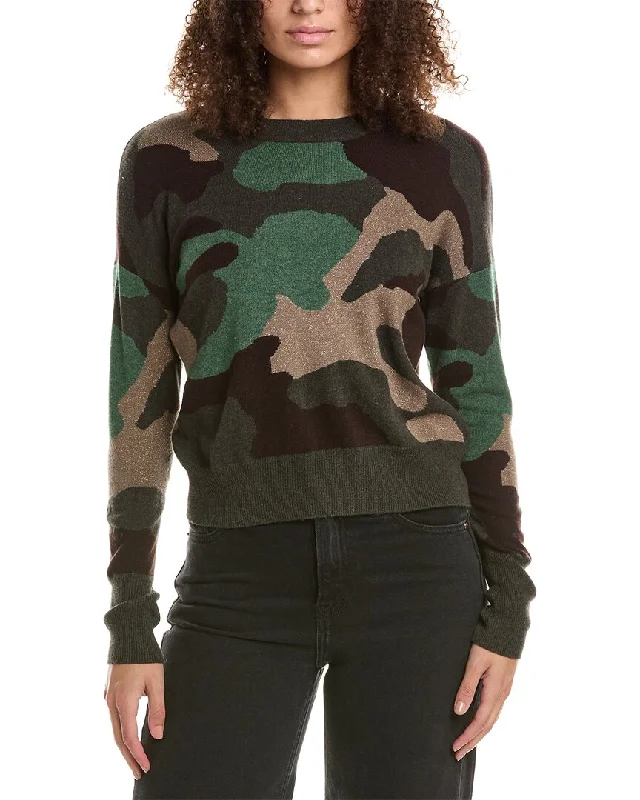 Economic Outlook Autumn Cashmere Camo Intarsia Cashmere Sweater