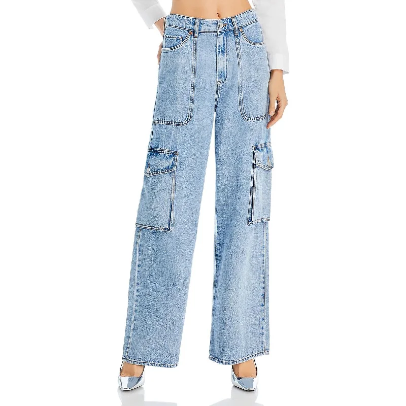 Design Trend [BLANKNYC] Womens High Waist Denim Cargo Jeans