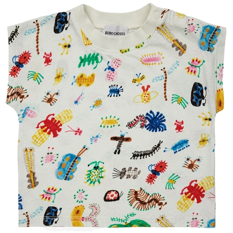 Fresh And Elegant Bobo Choses Baby Funny Insects All Over T-Shirt Offwhite