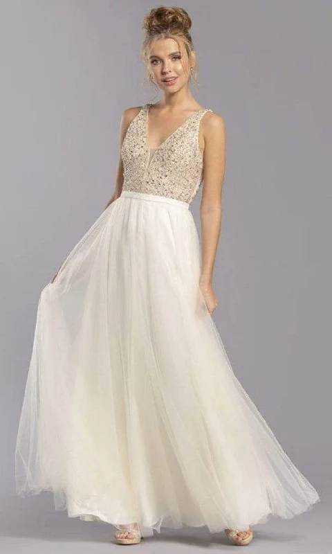 Fresh Wear Trevi Collection - L2247 Beaded Full Length Evening Dress