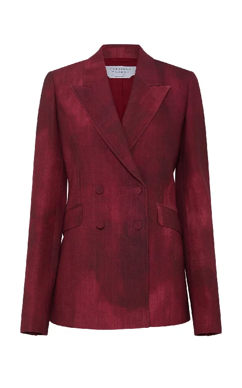 Personalized Wear Angela Blazer in Bordeaux Virgin Wool