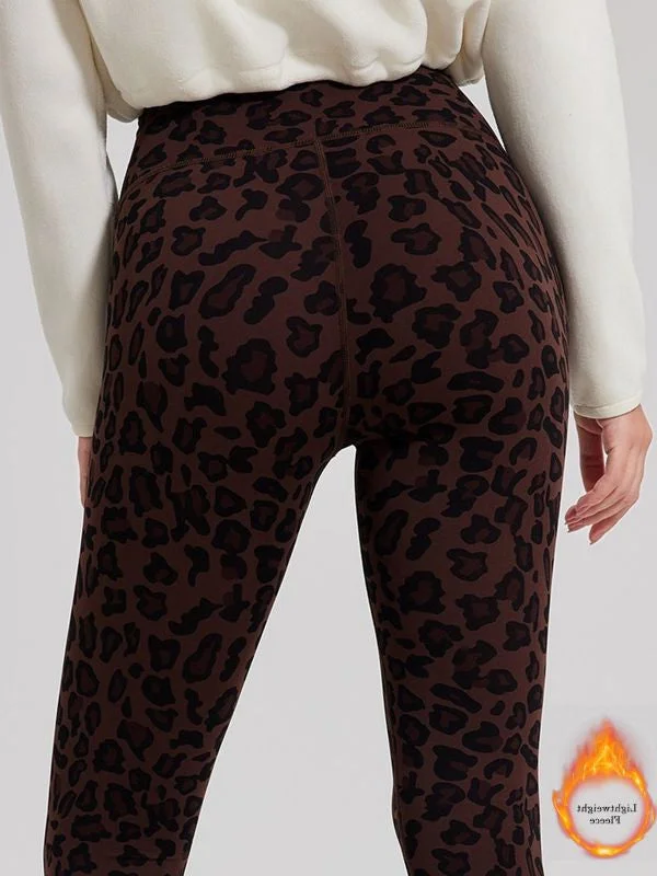 Fresh Wear ZASUWA Female Fleece Leopard Print Leggings