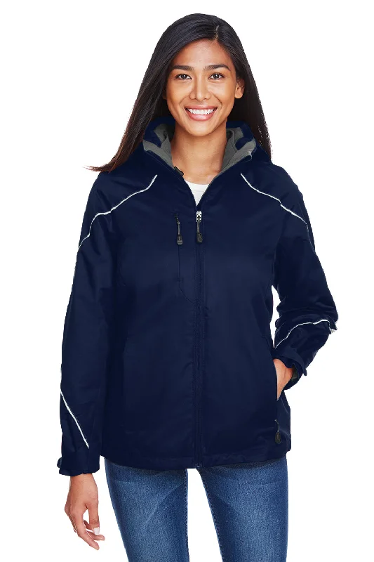 Classic Series North End Womens Angle 3-in-1 Water Resistant Full Zip Hooded Jacket - Night Blue