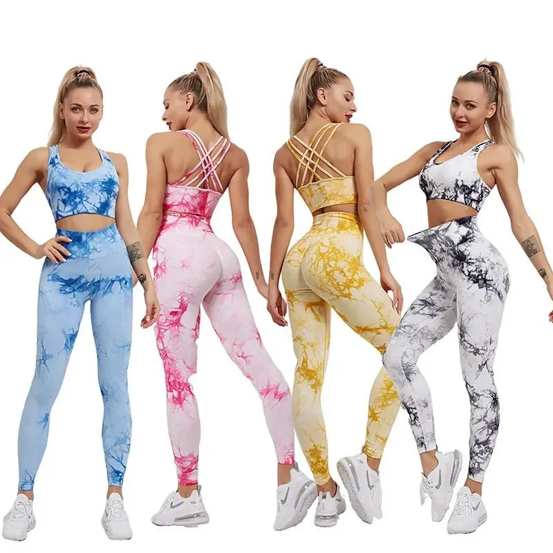 Retro Prints women sportswear yoga training tracksuit sports bra and leggings new yoga set fitness