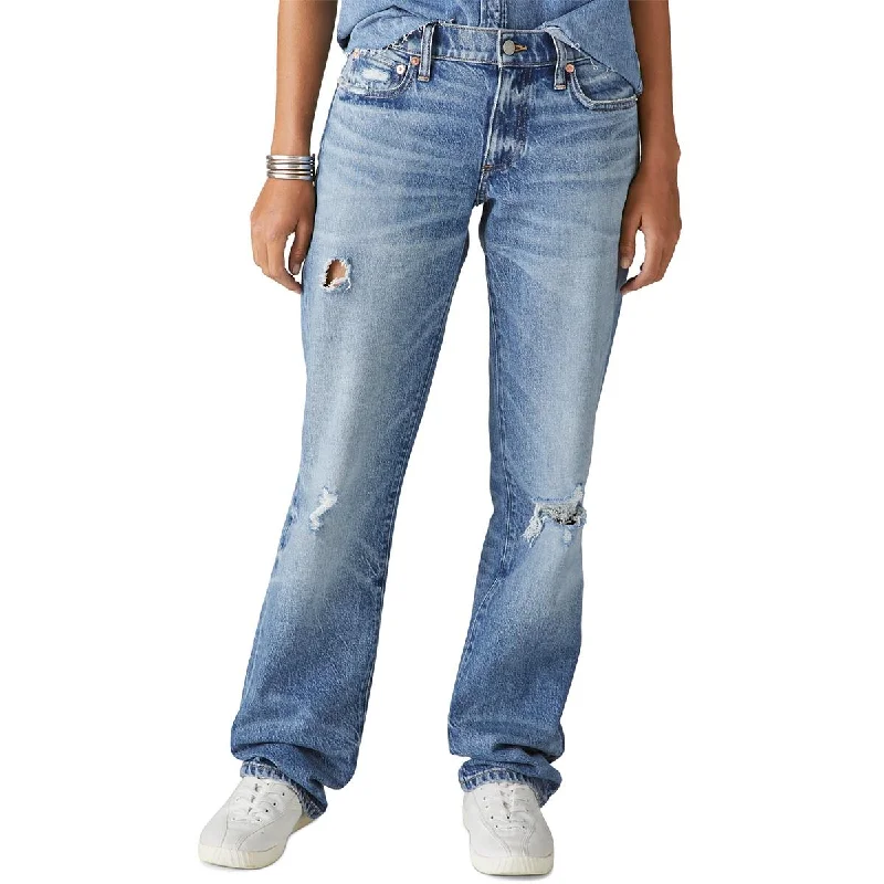 Classic Style Lucky Brand Womens Denim Destroyed Bootcut Jeans