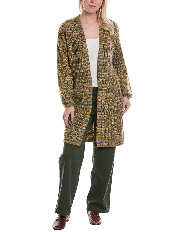 Comfortable Fashion Joseph A. Shaker Rib Wool-Blend Cardigan