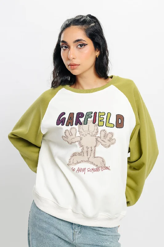 Minimal Classic White Garfield Oversized Sweatshirt