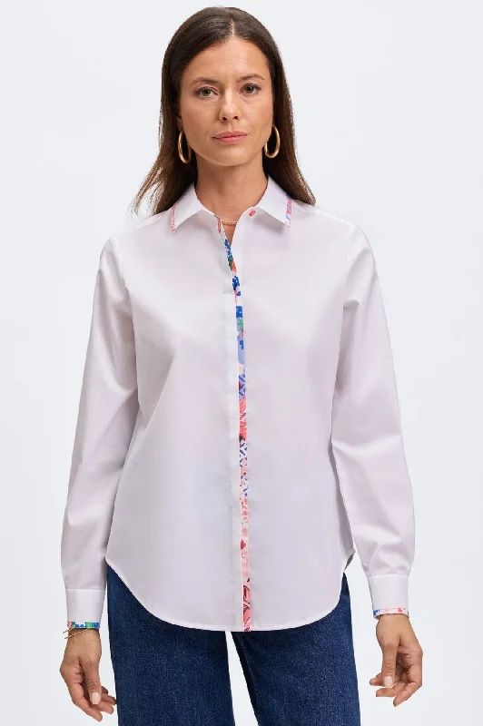 Fashion Wear Charlie No Iron Stretch Springtime Collage Cotton Shirt