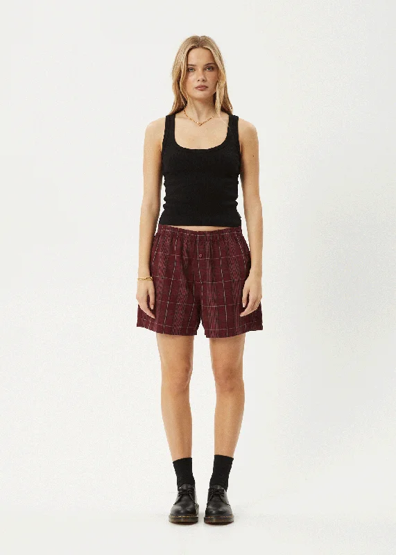 Comfortable Outfits AFENDS Womens Eboni - Boxer Short - Port