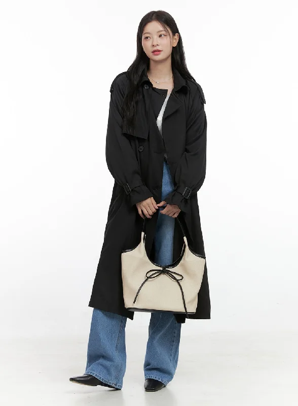 Perfect Tailoring Classic Long Trench Coat OS423