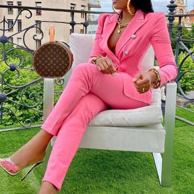 Celebrity Style Sexy Cut Ladies Pantsuit