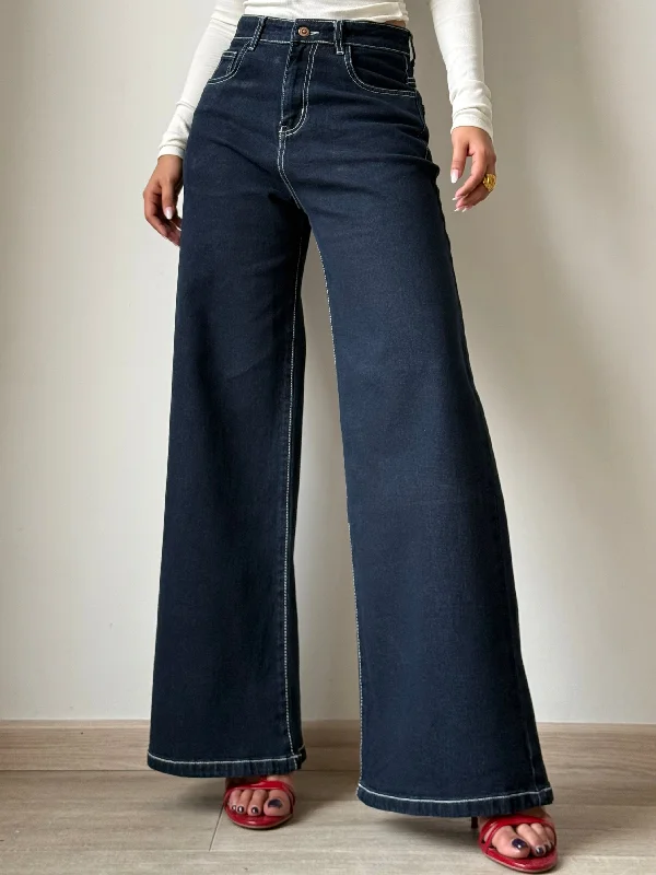 Must-have For Fashion Midnight Indigo Baggy Wide Leg Jeans