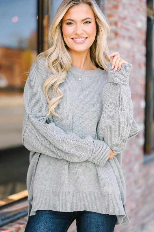 Lounge Wear Give You Joy Heather Gray Dolman Sweater