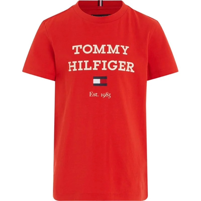 Tropical Style Tommy Hilfiger Th Logo T-shirt Fierce Red