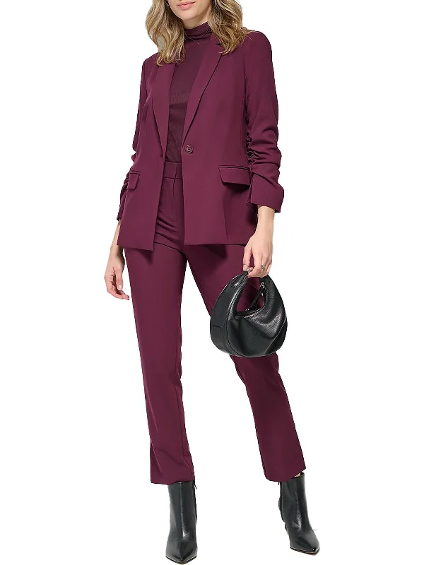 Urban Design Sense Womens Office Collared One-Button Blazer