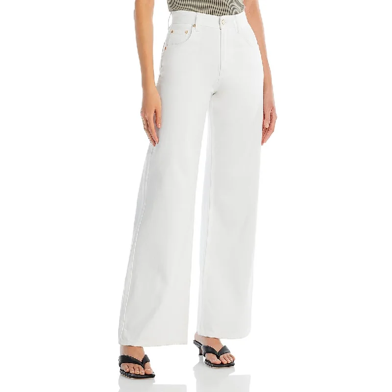 Romantic Temperament Essentiel Antwerp Womens High Rise Solid Wide Leg Jeans