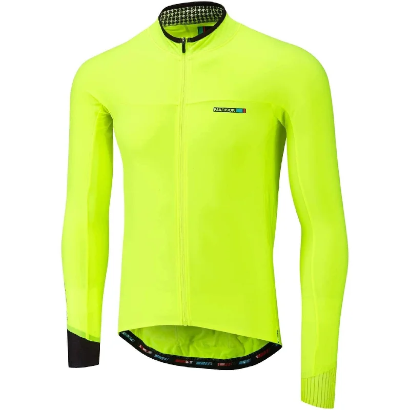 Luxury Fashion Madison Road Race Light Long Sleeve Mens Cycling Jersey - Yellow