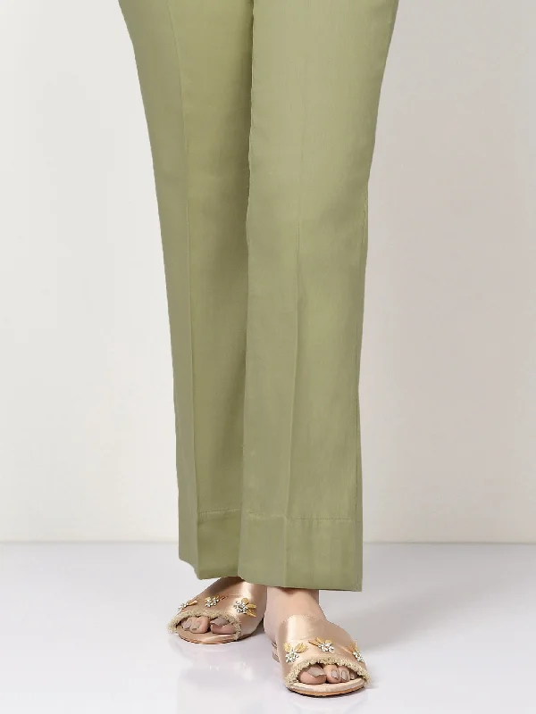 Luxury Customization Cambric Bootcut Pants - Green