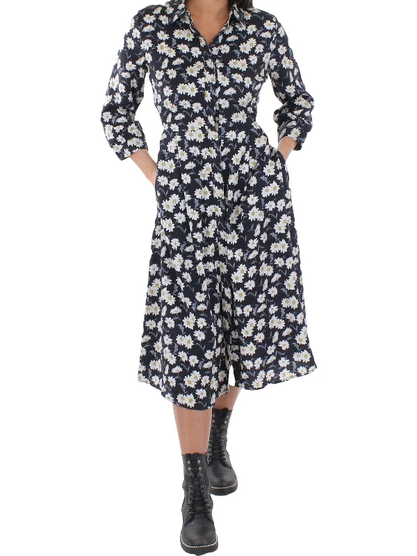 Trends Carnmoor Womens Collared Midi Shirtdress