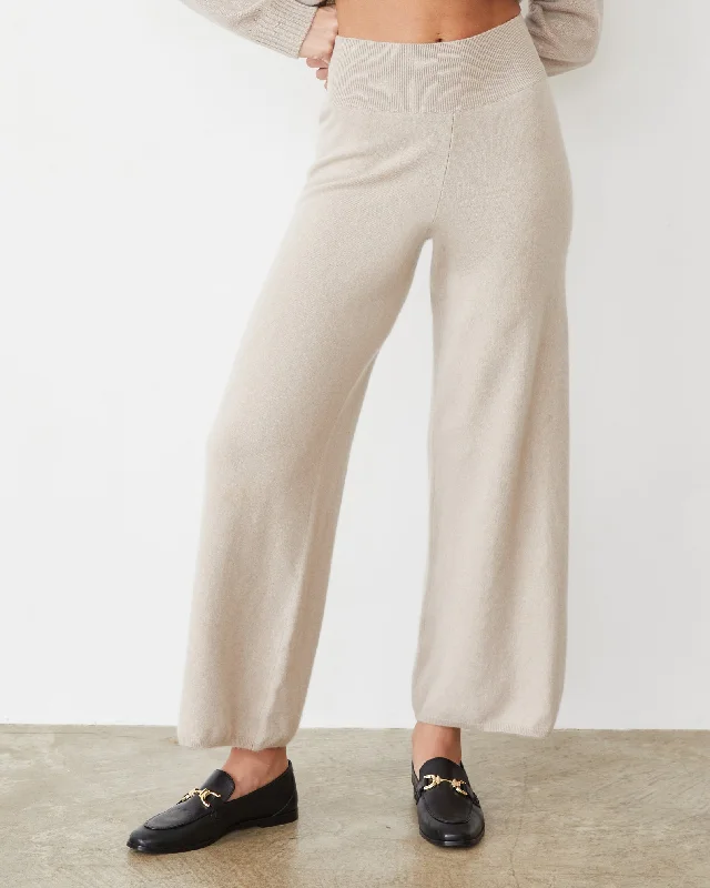 Classic Style Cashmere Crop Pant