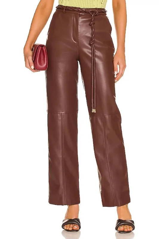 Comfortable Outfits Dasha Pant In Mahogany