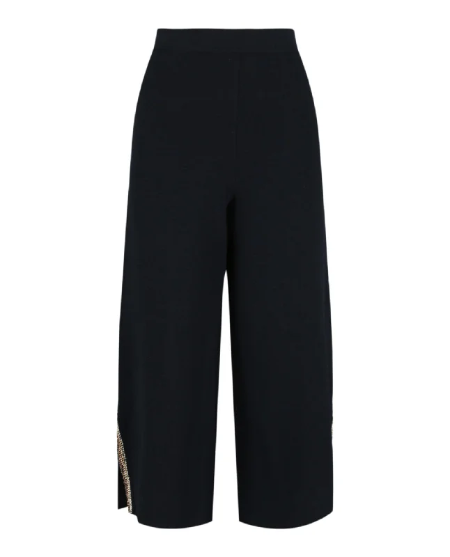 Integrated Design Embellished Cropped Pants