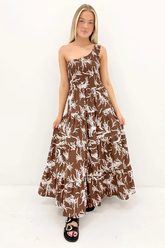 Youthful Style Fleur Maxi Dress Cocoa Leaf