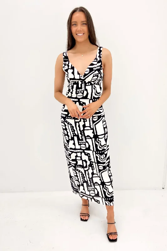 Unique Fashion Imani Maxi Dress Print