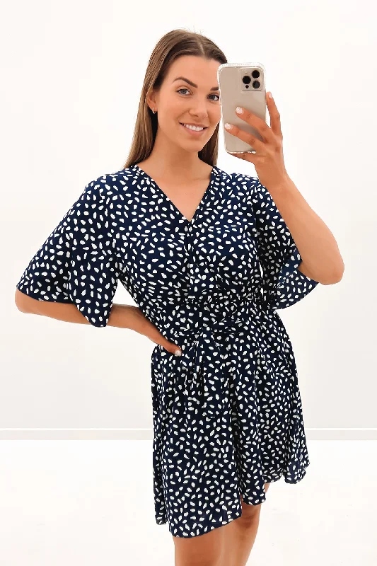 End Of The Year Kat Mini Dress Navy