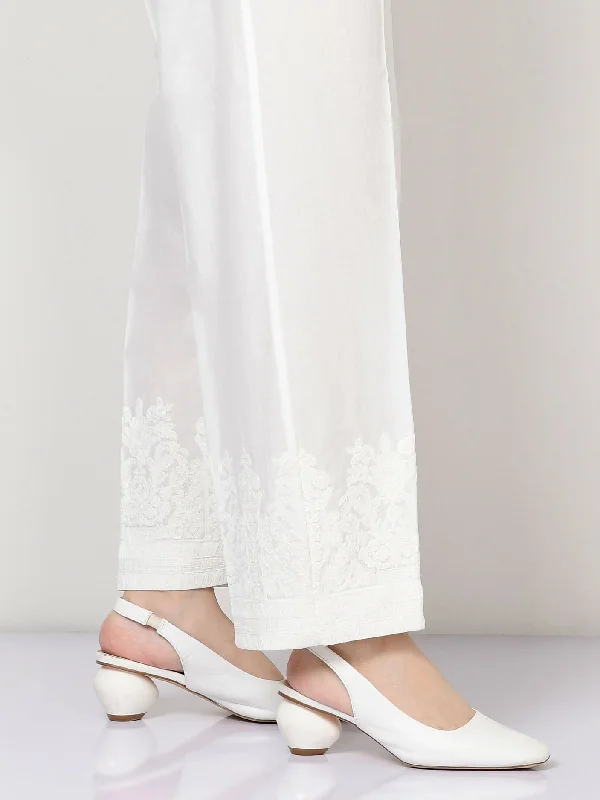 Romantic Temperament Embroidered Cambric Pants