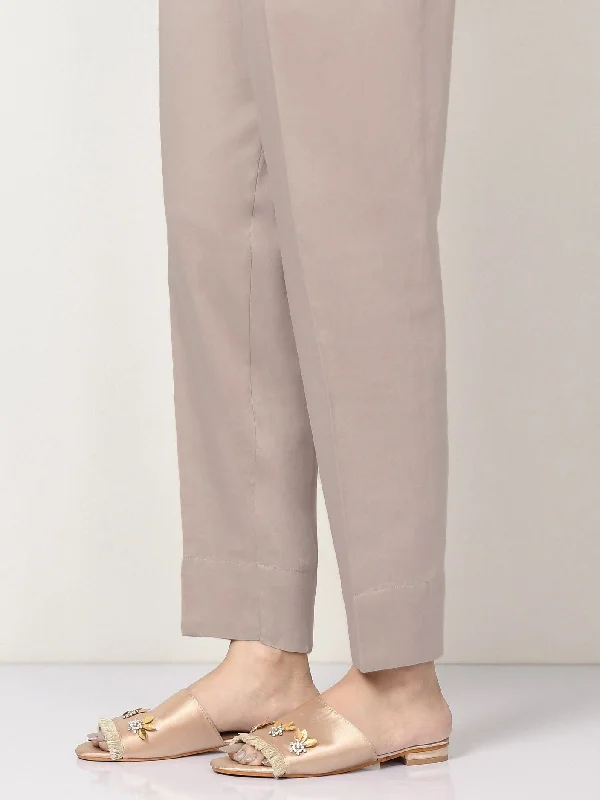 Minimal Style Crepe Straight Trouser - Sand