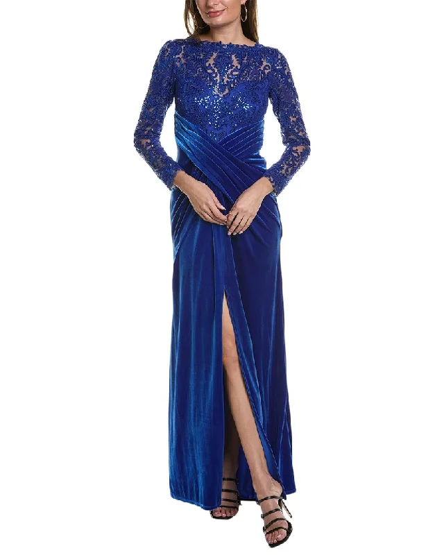 Fashionable Prints Tadashi Shoji Velvet Gown