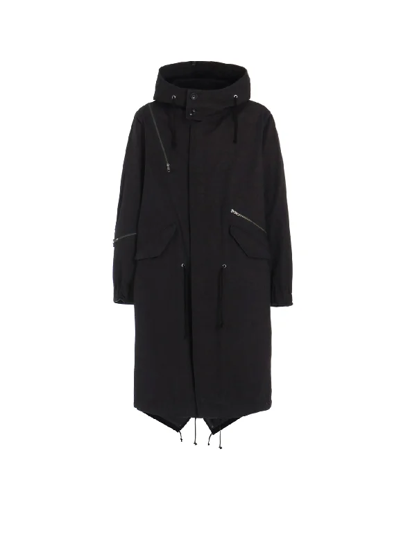 Versatile Itinerary COTTON DRILL ZIPPER MODS COAT