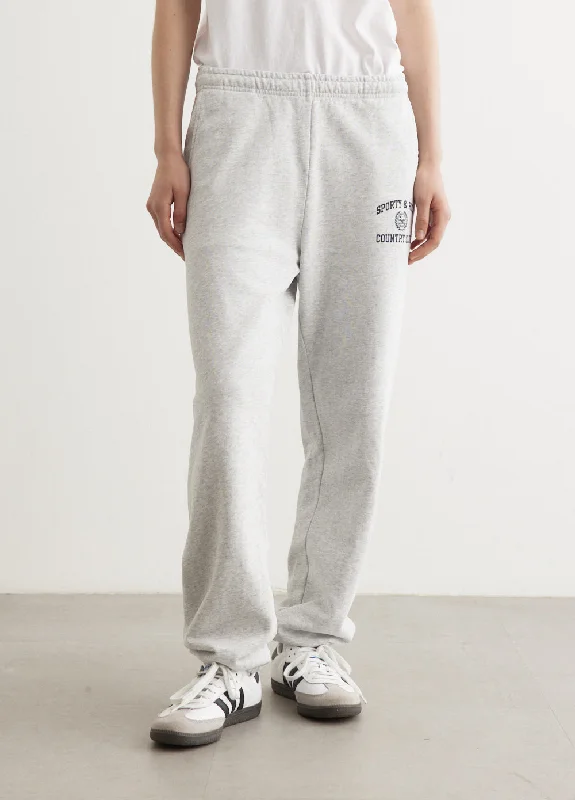 Simple Design Varsity Crest Sweatpants