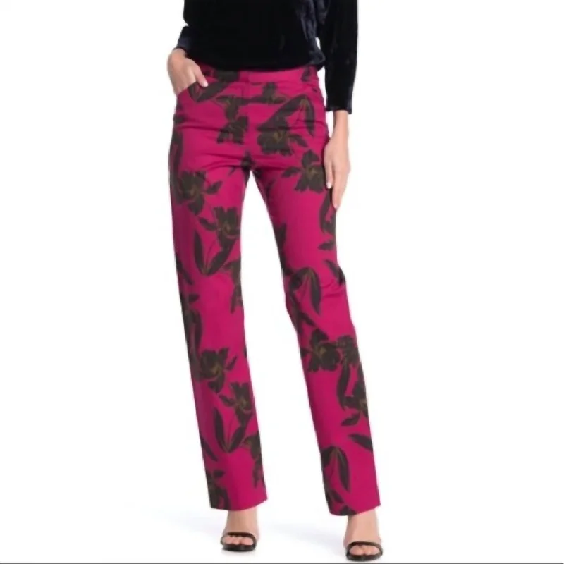 Minimal Style Vaughn Pants In Magenta