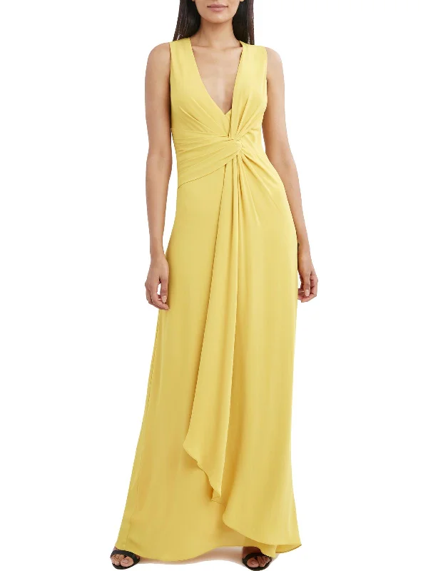 Goddess Outfit Womens Plunging Sleeveless Evening Dress